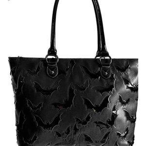 Foxblood Black Bat Tote Bag